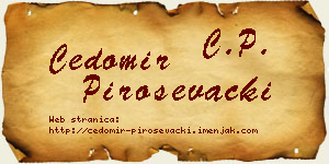 Čedomir Piroševački vizit kartica